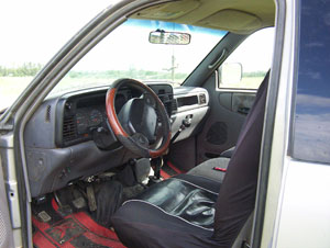 inside vehicle